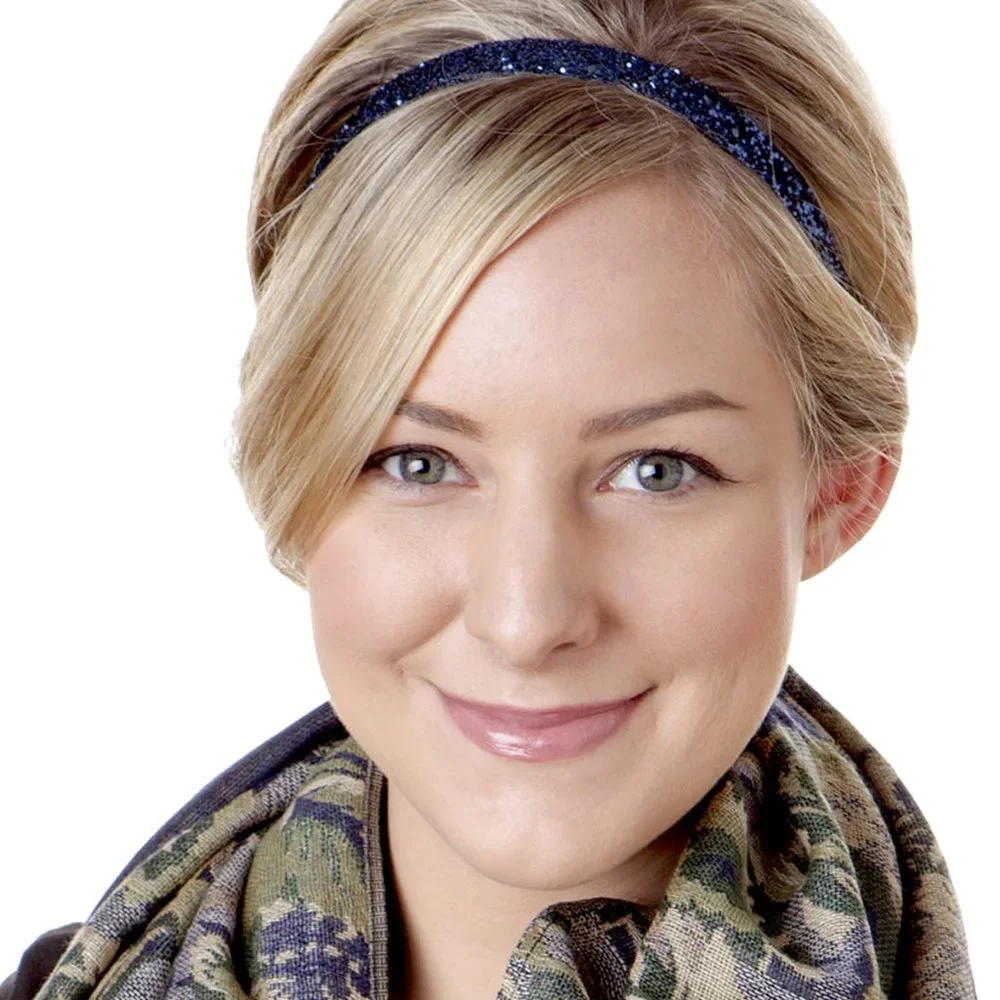 Hipsy 4-Pack Black/Gold/Navy/Gunmetal Bling Glitter Adjustable No Slip Headbands - Picture 10 of 11